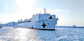 US Navy Hospital Ship Mercy in Trinco
