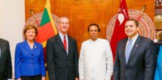 U.S. Congress delegation from House Armed Services Committee meets President