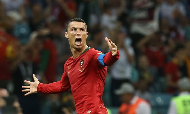 Cristiano Ronaldo scores an astonishing  hat-trick as Portugal hold Spain in the most heated World Cup fixture