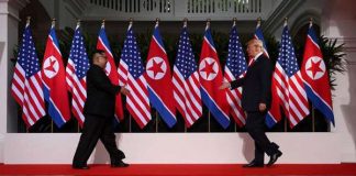 Historical Trump and Kim jong un meeting takes place