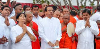 Pinnacle of chaithya of Unagala viharaya unveiled by President