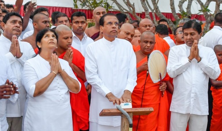 Pinnacle of chaithya of Unagala viharaya unveiled by President