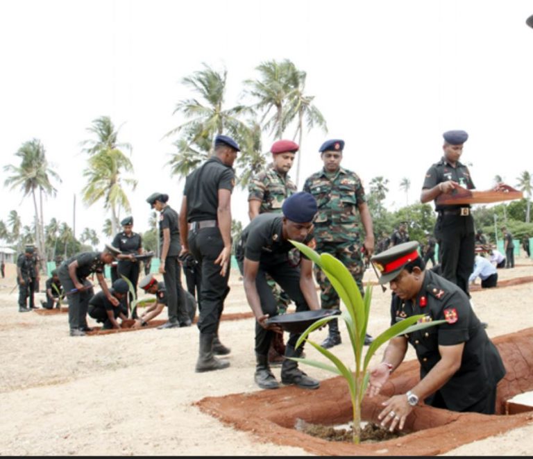 Jaffna Security Forces Launch One More Phase of Coastal Conservation, Planting 200 More Coconut Saplings