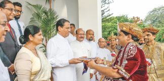 President presented Sannasa on successful conclusion of Kandy Esala Perahera