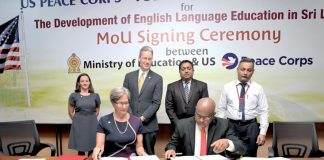 U.S. Peace Corps, Education Ministry sign MoU on English education