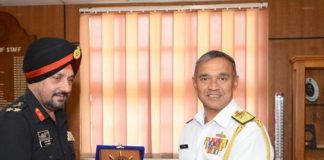 A delegation of Indian Army Higher Command Course visits Naval Headquarters