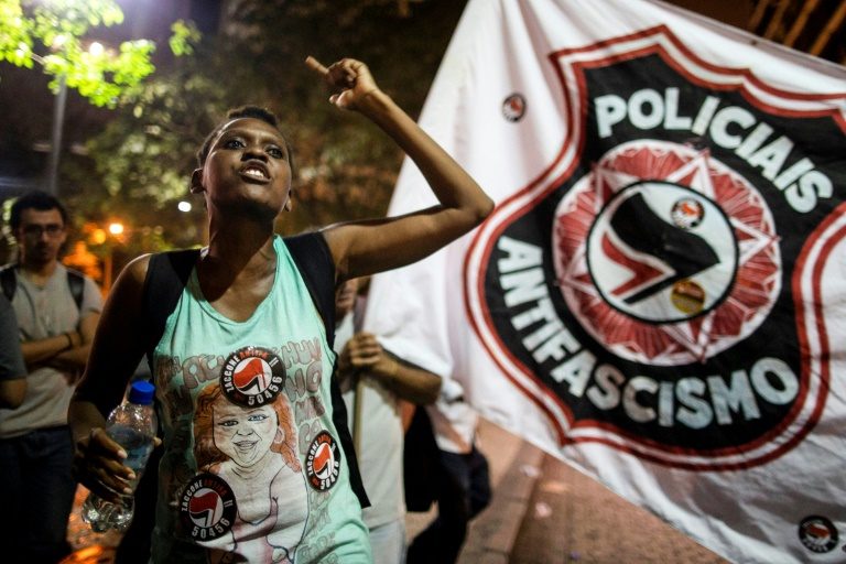 Brazilian women rally in force against presidential frontrunner Bolsonaro