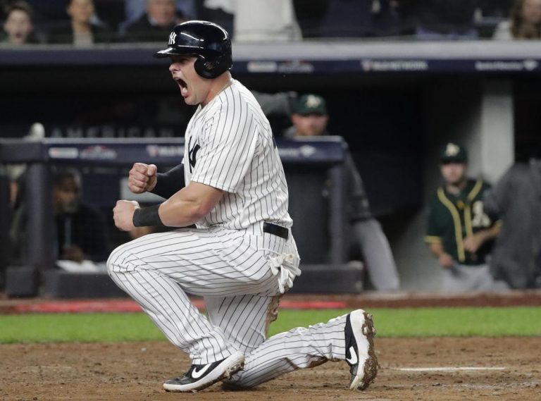 Yankees pound A’s to win second straight wild-card game