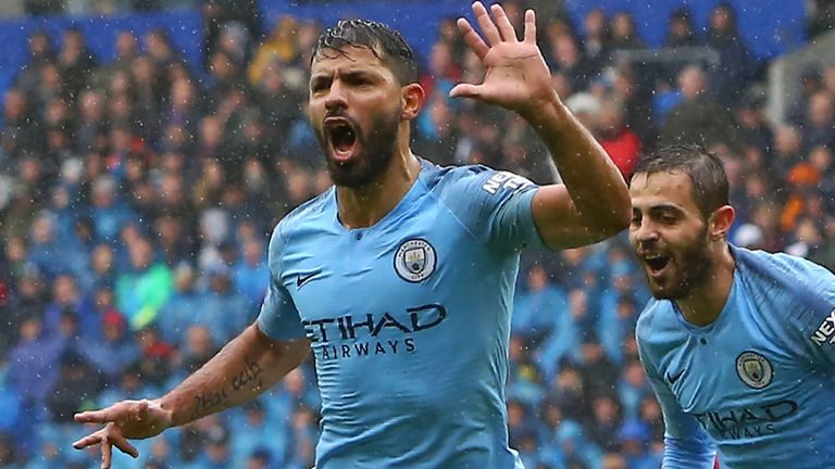 Aguero can beat Premier League goals record, says Bernardo Silva