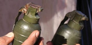 Live grenades found washed up on shore