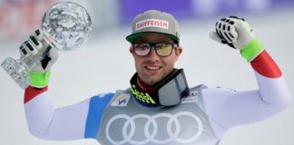 Swiss skier Beat Feuz wins second World Cup downhill title