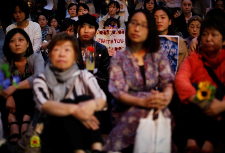 Sexual abuse survivors urge for Japan rape law reform in a protest