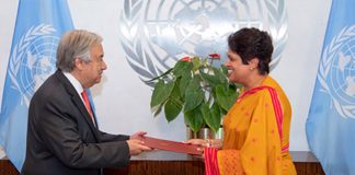 Sri Lanka’s new Permanent Representative presents credentials to UN chief