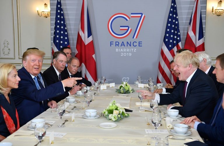 Trump backs ‘right man’ Johnson at fractious G7 summit