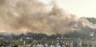 At least 65 killed in Pakistan train fire