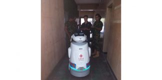 Explosives-detecting robots in action at BIA