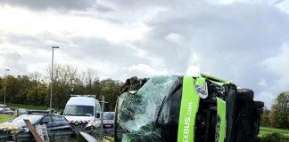 33 hurt as Paris-London bus overturns in France