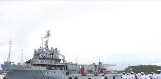 INS ‘Nireekshak’ arrives at Trincomalee harbour