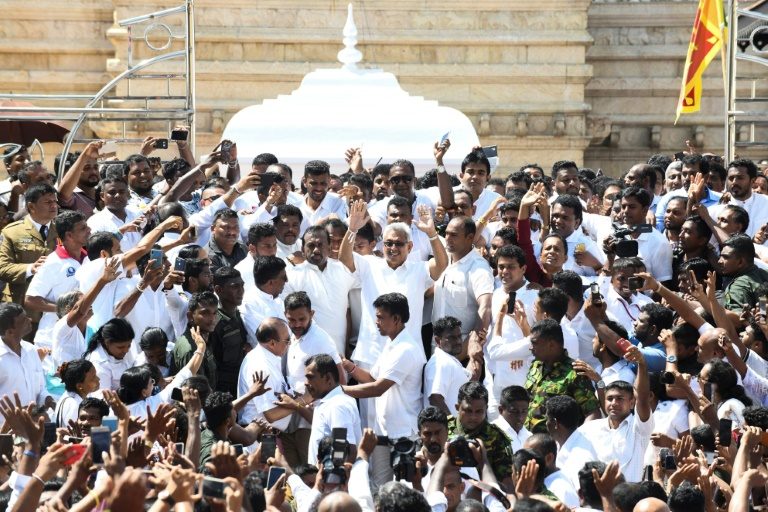 Symbolic swearing-in for Sri Lanka’s new president