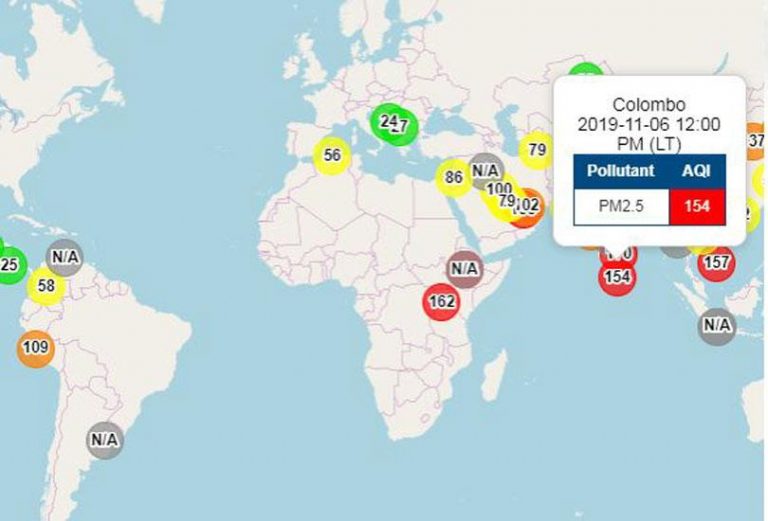 Air quality unhealthy in Colombo: US Embassy