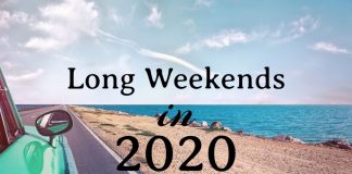 2020 filled with long weekends