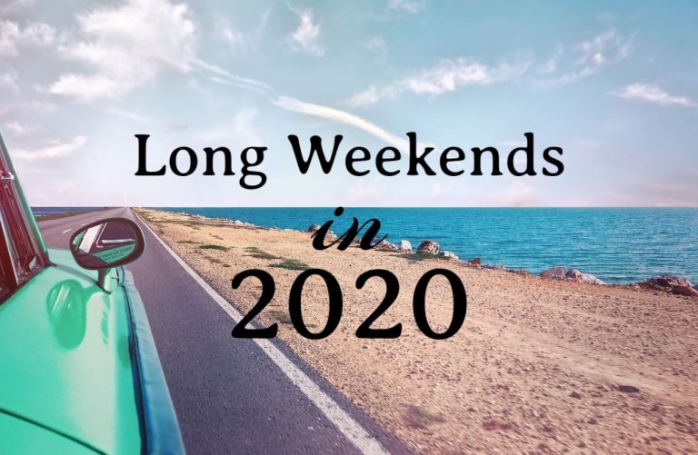 2020 filled with long weekends