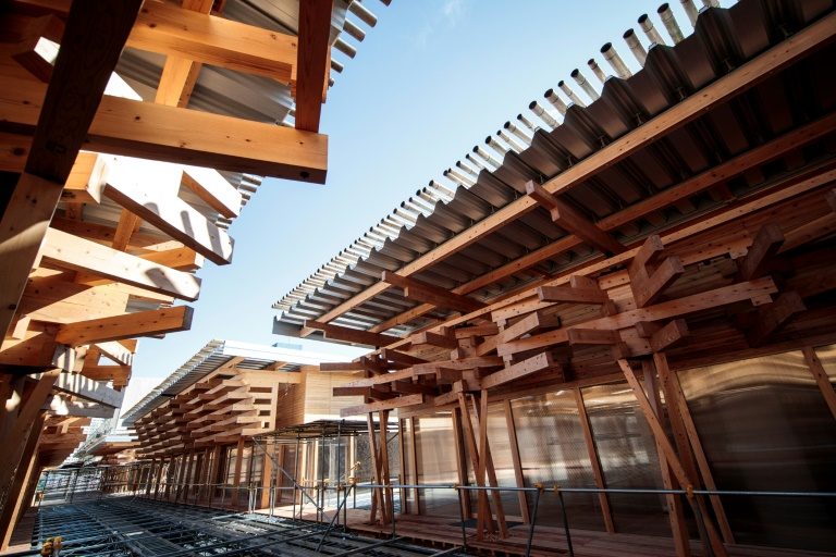 Tokyo 2020 unveils Olympic ‘plaza’ made from donated wood