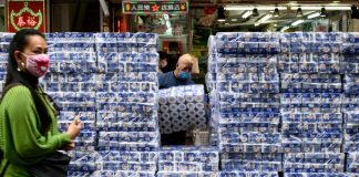 Armed gang steals toilet rolls in panic-buying hit Hong Kong