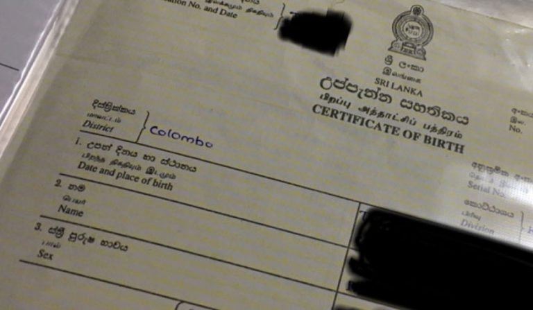 New Birth Certificates will refer to all citizens as ‘Sri Lankan’ & not by race or religion