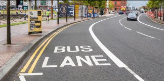 Bus priority lane re-implemented from today