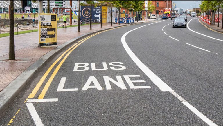 Bus priority lane re-implemented from today