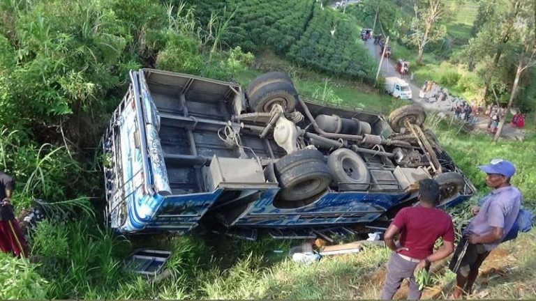 Many including school children injured as bus falls off precipice