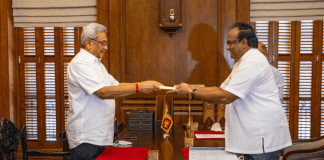 Sarath Weerasekara sworn in as Minister for Public Security