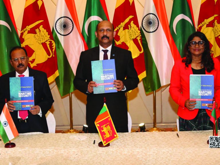 Sri Lanka, India & the Maldives agree to strengthen cooperation on Maritime Security (Photos)