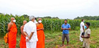 President inspects damage caused by Sena Caterpillar