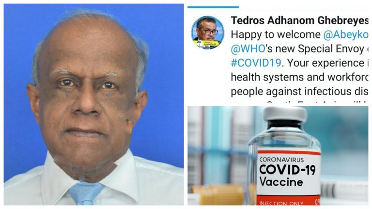 WHO DG welcomes Dr. Palitha Abeykoon as Special Envoy on Covid-19