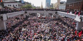 Myanmar’s coup opponents gather for major protests (Photos)