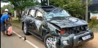 Arundika Fernando unharmed, three injured in accident