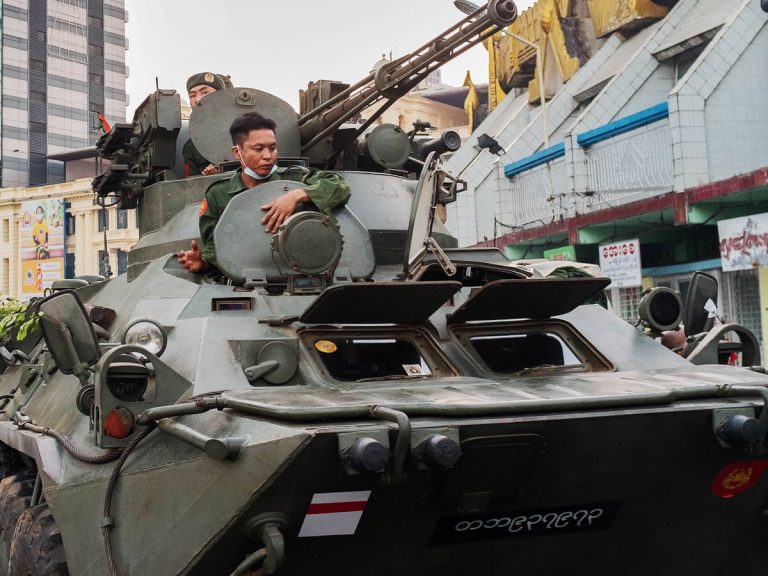 Myanmar: tanks roll into cities as internet shut down