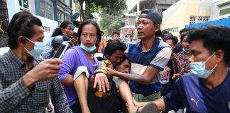Myanmar Security Forces Open Fire on Protesters, Killing 2
