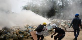 Five killed in Myanmar protests, civilian leader says people should defend themselves