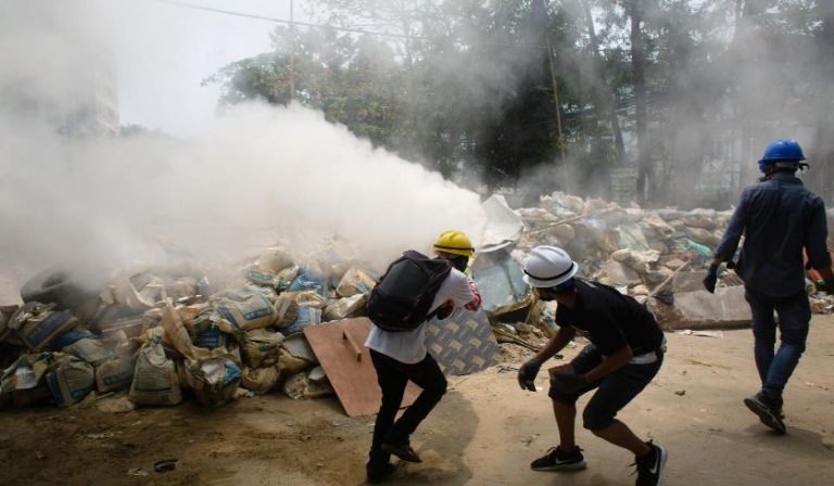 Five killed in Myanmar protests, civilian leader says people should defend themselves