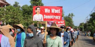 Myanmar protesters defy military as internet curbs test resolve