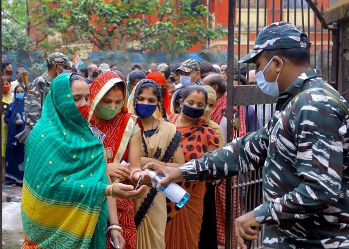 West Bengal is voting in the elections despite Covid