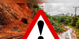 Landslide warning issued
